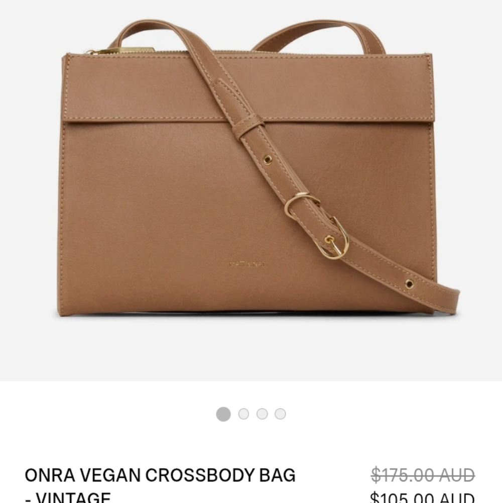 Vintage Matt & Nat Ohra Vegan Crossbody Bag. Color Is Soy. With Dust Bag
